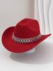 Men's and women's European and American elegant top hats, unique jazz cowboy hats, fringed gemstones, rhinestone accessories, belts, wedding engageme