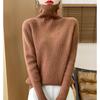 Women's Cashmere Loose High Neck Sweater - Pure Wool Base Layer Pullover for Autumn/Winter