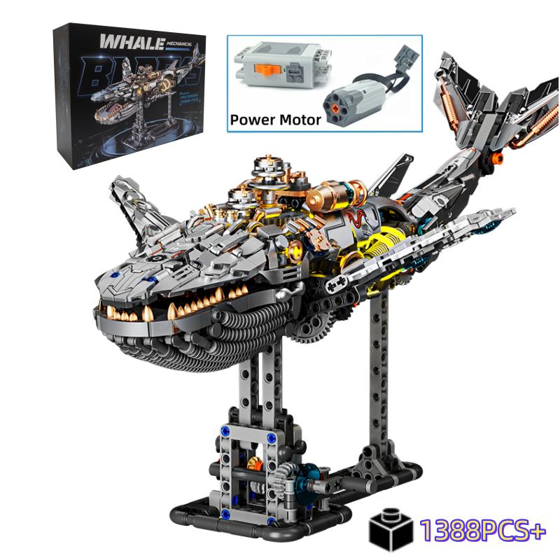 NEW Mechanical Sea Animal Building Blocks Ocean Series Gear Linkage Educational Toy Desktop Decor