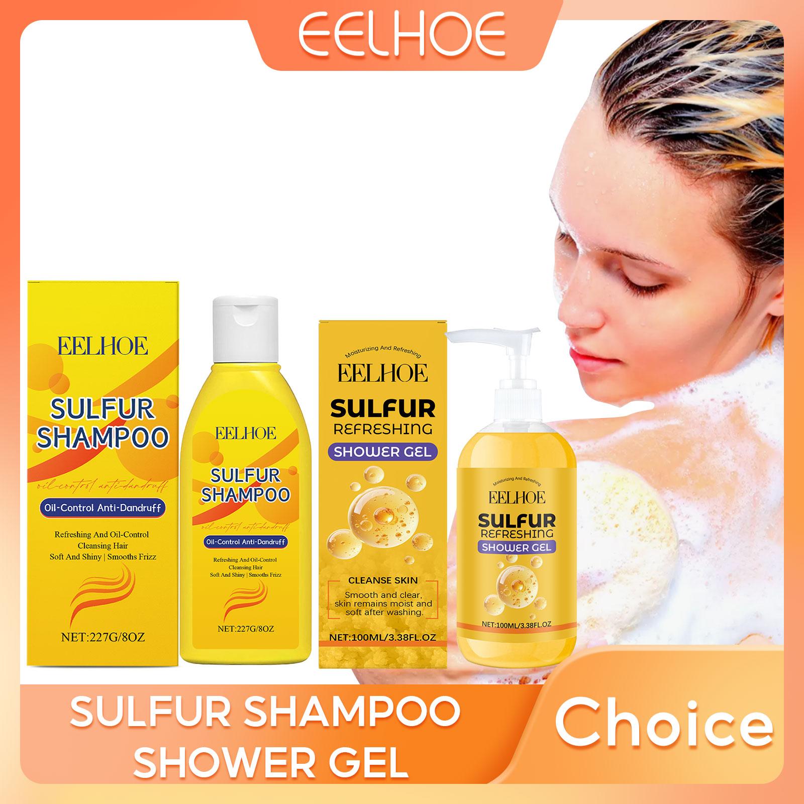 Zwavel Shampoo Douchegel Set Diepe Reiniging Hoofdhuid Verwijder Roos Voedende Olie Controle Hydraterend Droge Huid Gladde Lichaamsreiniger Others