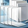 Vertical Book Organizer for Workstations 1 Pc Clear Bookend Heavy Book, Acrylic Shelf Organizer, Dividers Home L Shaped Stopper Bedroom Library Office