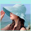 Sun Protection Hat For Women Summer Wide Brim Sunshade Cap Outdoor Cotton Uv Blocker