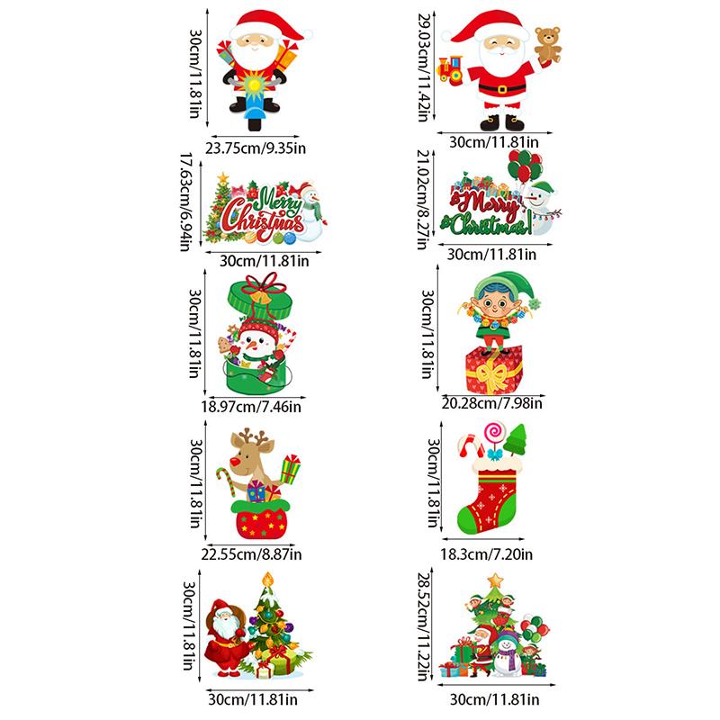 Christmas Porch Door Hanging Banner Christmas Paper Door Decorative Flags Xmas Welcome Sign For  Year Porch Door Banner