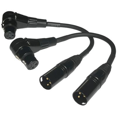 Right Angle Female XLR To Straight Male XLR Plug To Pack of CESS-041 Cable, 3-Pin 3-Pin, 2.