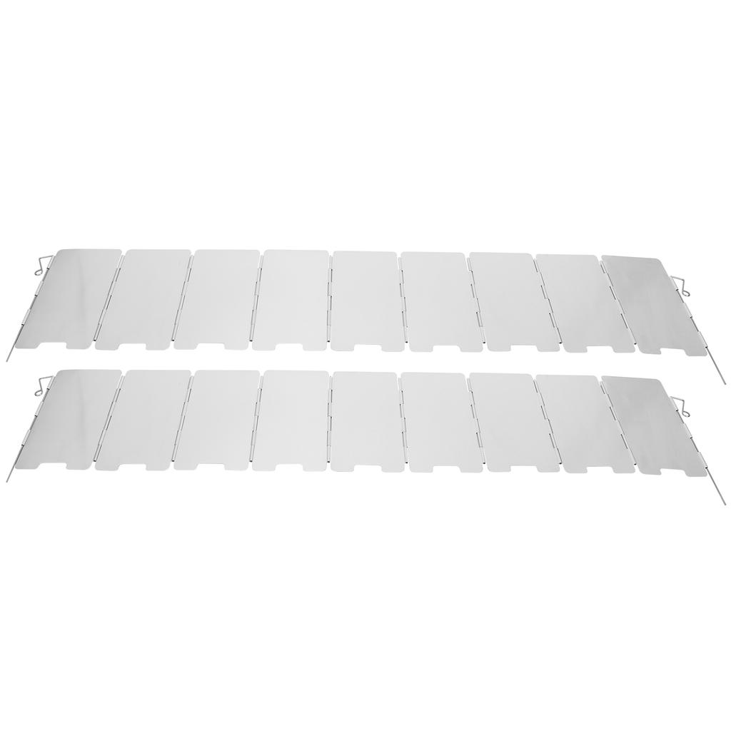 2Pcs Outdoor Camping Plug Pin Wind Board Aluminium Alloy 9 Plates Cooker Wind Screen
