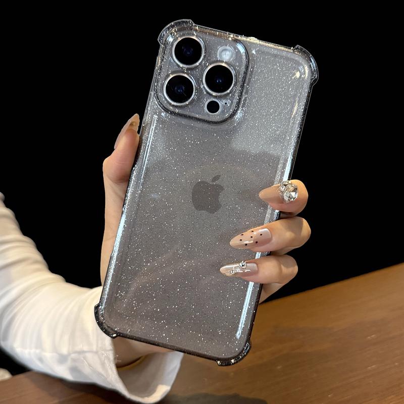 Fashion Glitter TPU Case for iPhone 16 15 Pro Max 14 Plus 13 12 11 Cover Soft TPU Silicone Phone Back Cases