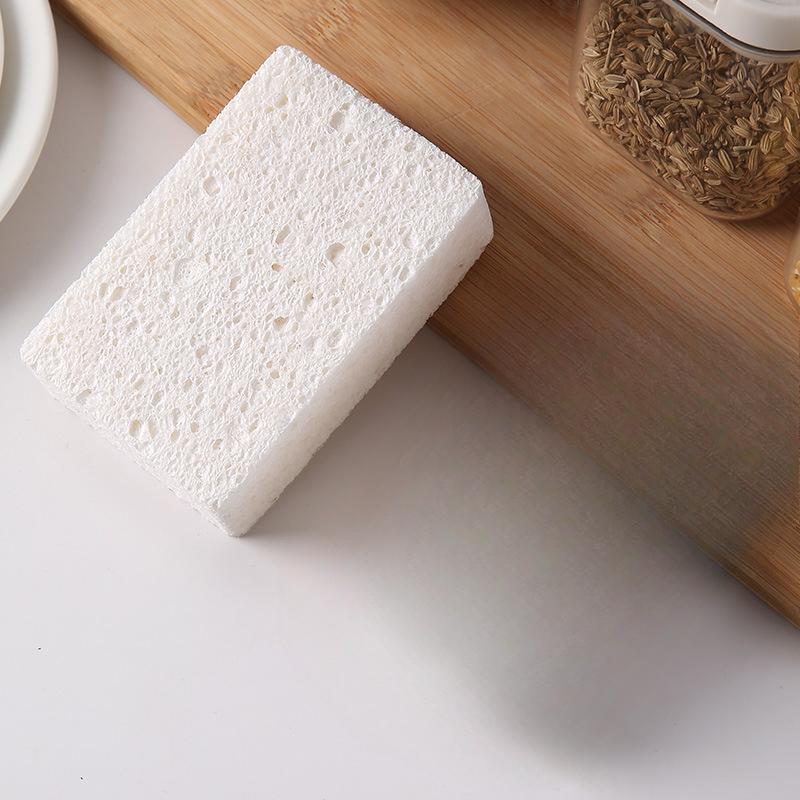

Натуральная целлюлозная хлопковая губка для мытья посуды, Утолщенная кухонная губка для мытья посуды, Впитывающая целлюлозная губка, Скребок 11*7*1.8cm белый