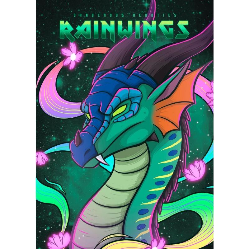 Wings of Fire Dragons Cartoon Poster Ice Fire Wind Dragon Poster Canvas Prints Wall Decor Dragon Print Home Room Decoration Gift