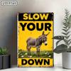 Metal Wall Art Vintage Donkey Poster Farmhouse Decor 7.8x11 Inch
