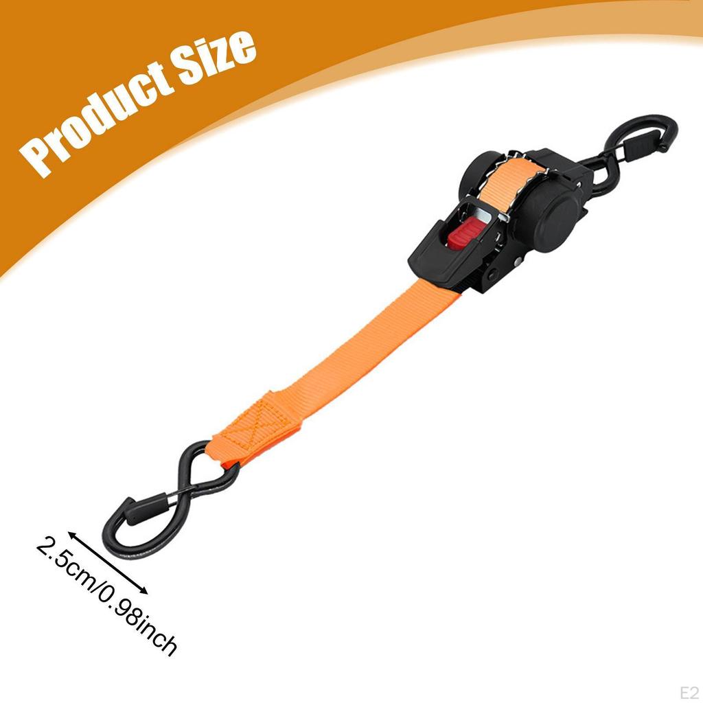 Retractable Ratchet Strap Luggage Fixing for Trailer Motorcycle UTV