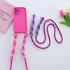 Anti-Verlust Mobile Geräte Crossbody Lanyard Polyester Buntes Gewebe Handy-Träger Geburtstag Geschenk