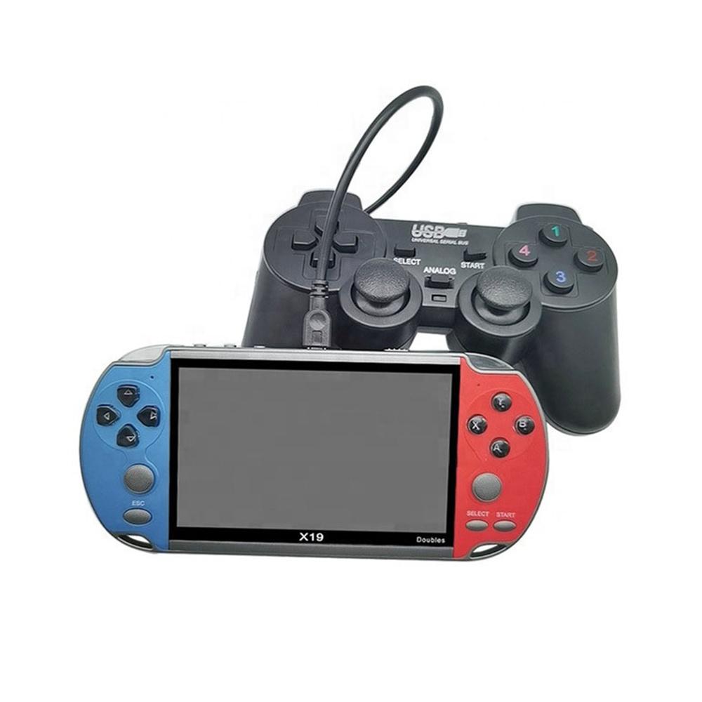4K Video Game Console X19 H-D Handheld Game Player Built-in 10000 Games 4.3 Inch Support Camera Gaming Consoles TF Card 2 Player