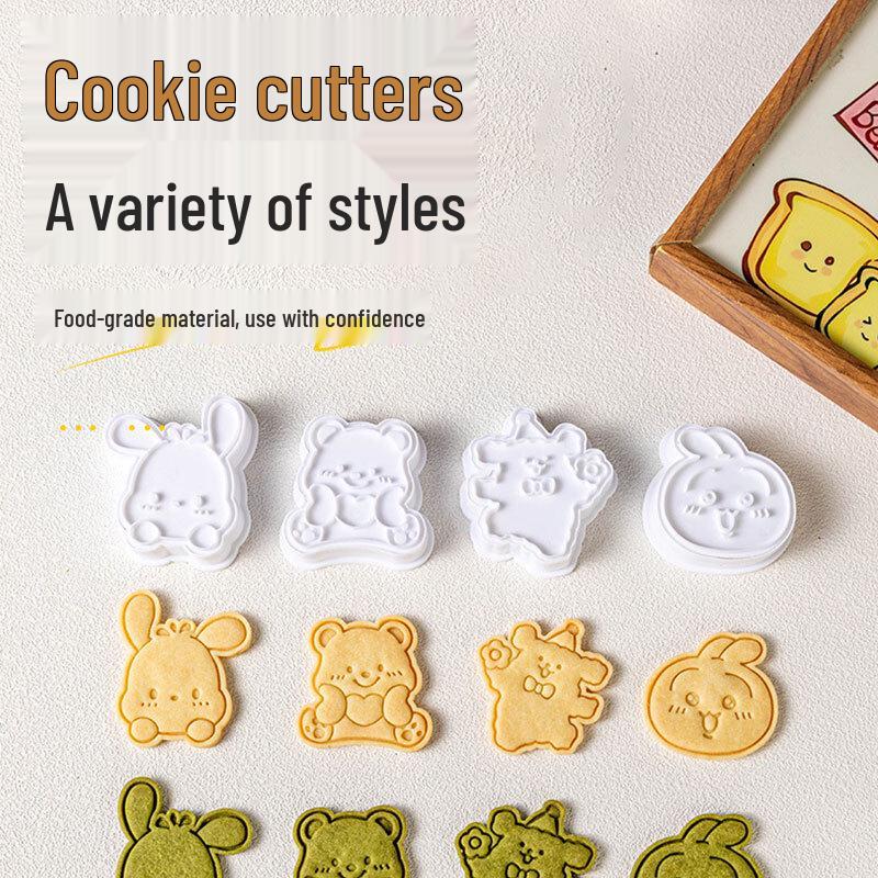 Meidi 4-Piece Cartoon Cookie & Fondant Mold Set