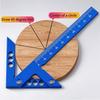 1Pcs 45°/90° Angle Ruler Aluminum Alloy Center Finder Line Gauge & Angle Marking Ruler For Carpenter Marking Measurement Tool