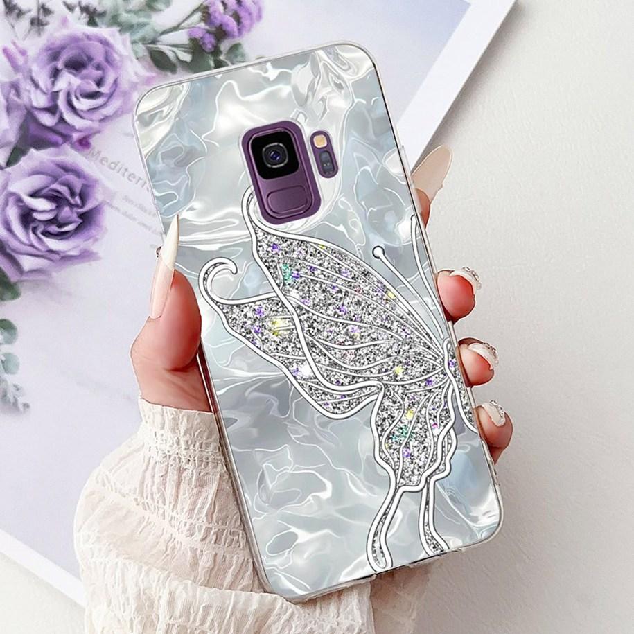 For Samsung Galaxy S9 Case SM-G960F Cover Fashion Flower Soft Slim Back Cover For Samsung S9 Plus S 9 GalaxyS9 S9+ SM-G965F Capa
