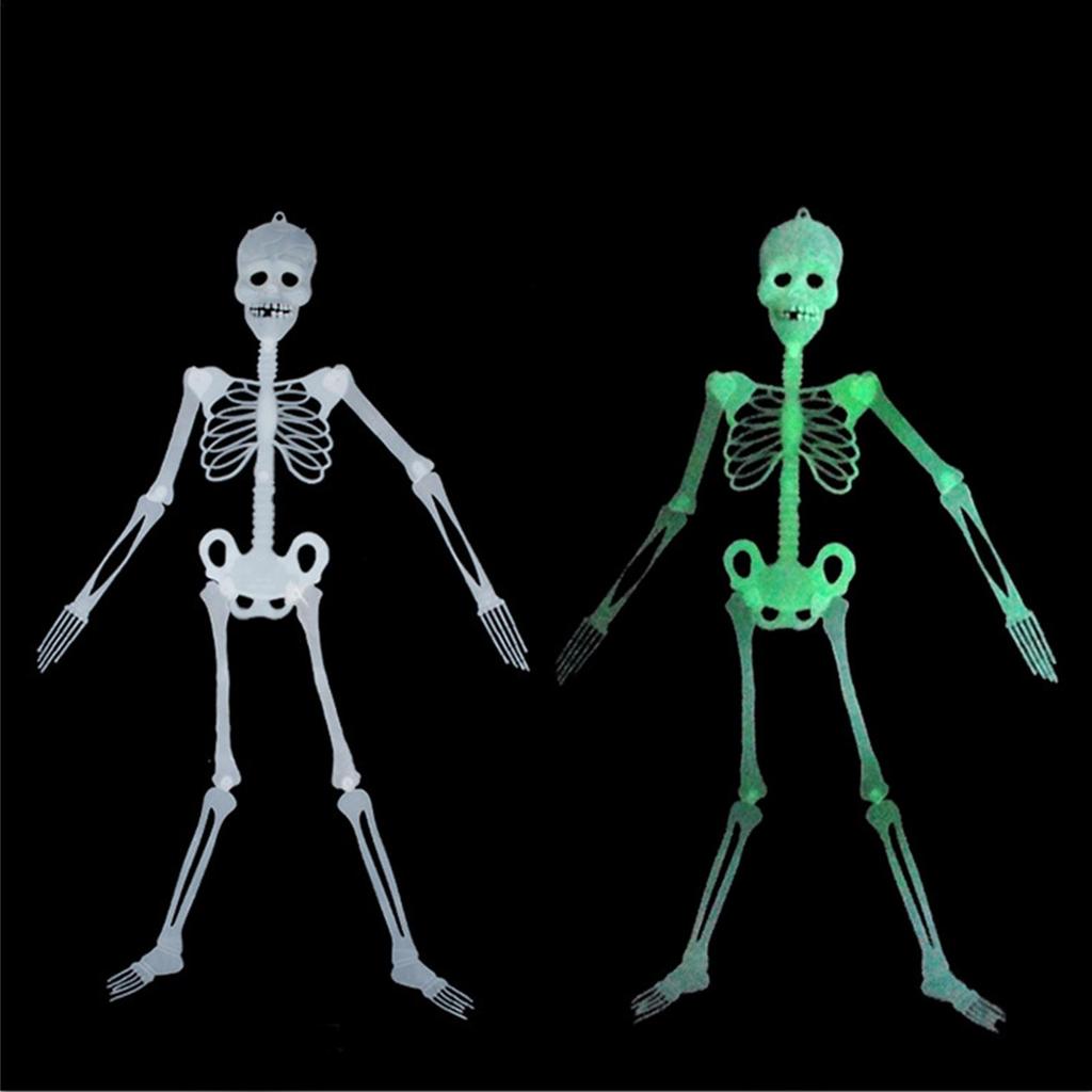 Skeleton Decor 5 Ft Glow In The Dark Skull Bones Halloween Hangable Skeleton Decorations For Party Yard Garden Wall Haunted