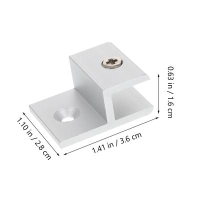 5Pcs Wall Mounted Glass Shelf Brackets Aluminum Alloy Fixed Clips for Tiles Acrylic Panels Secure Display