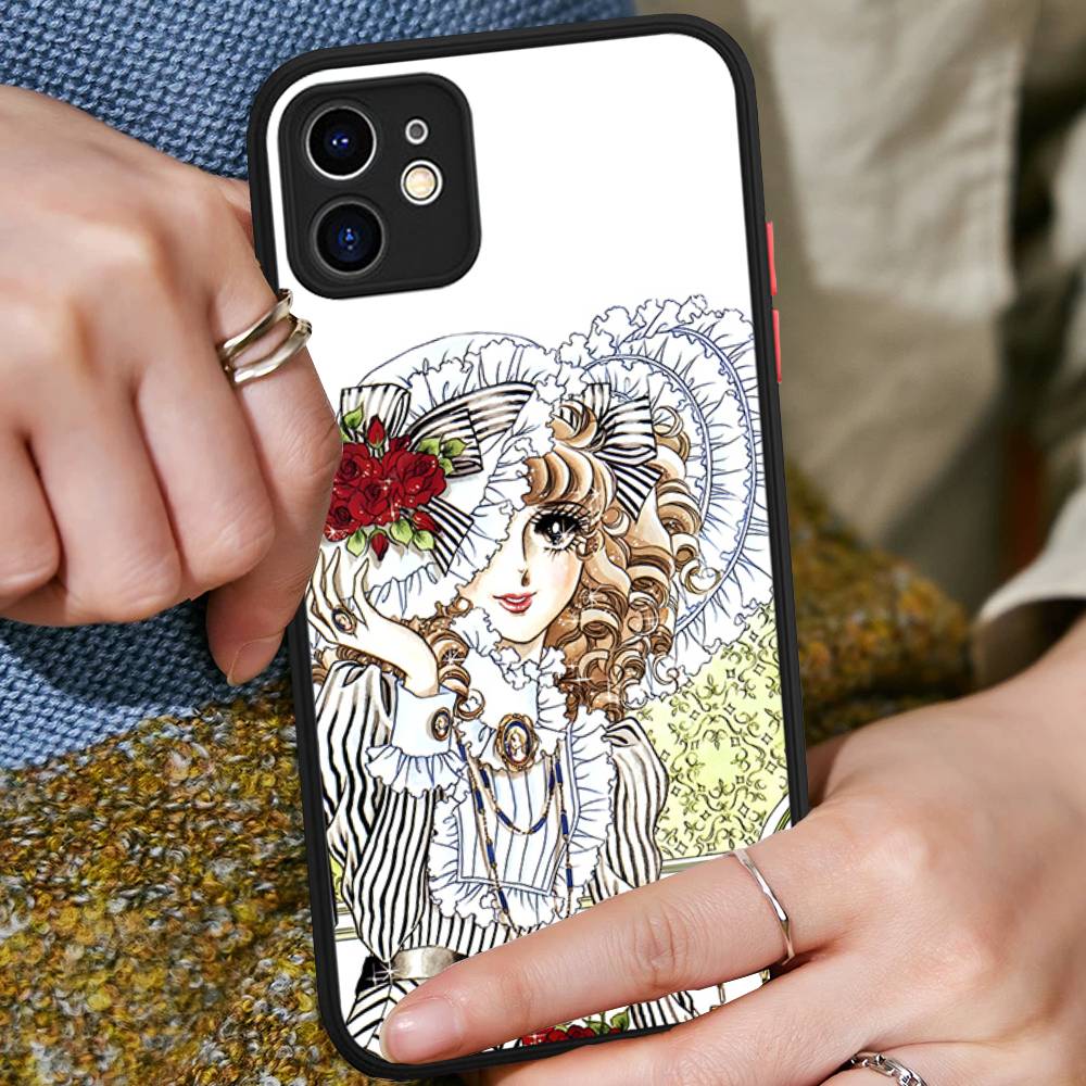 Rose Of V-Versailles Lady Oscar Phone Case For IPhone 13 12 X XS MAX Pro Max 16 15 11 14 Pro Max Shockproof Matte Cover