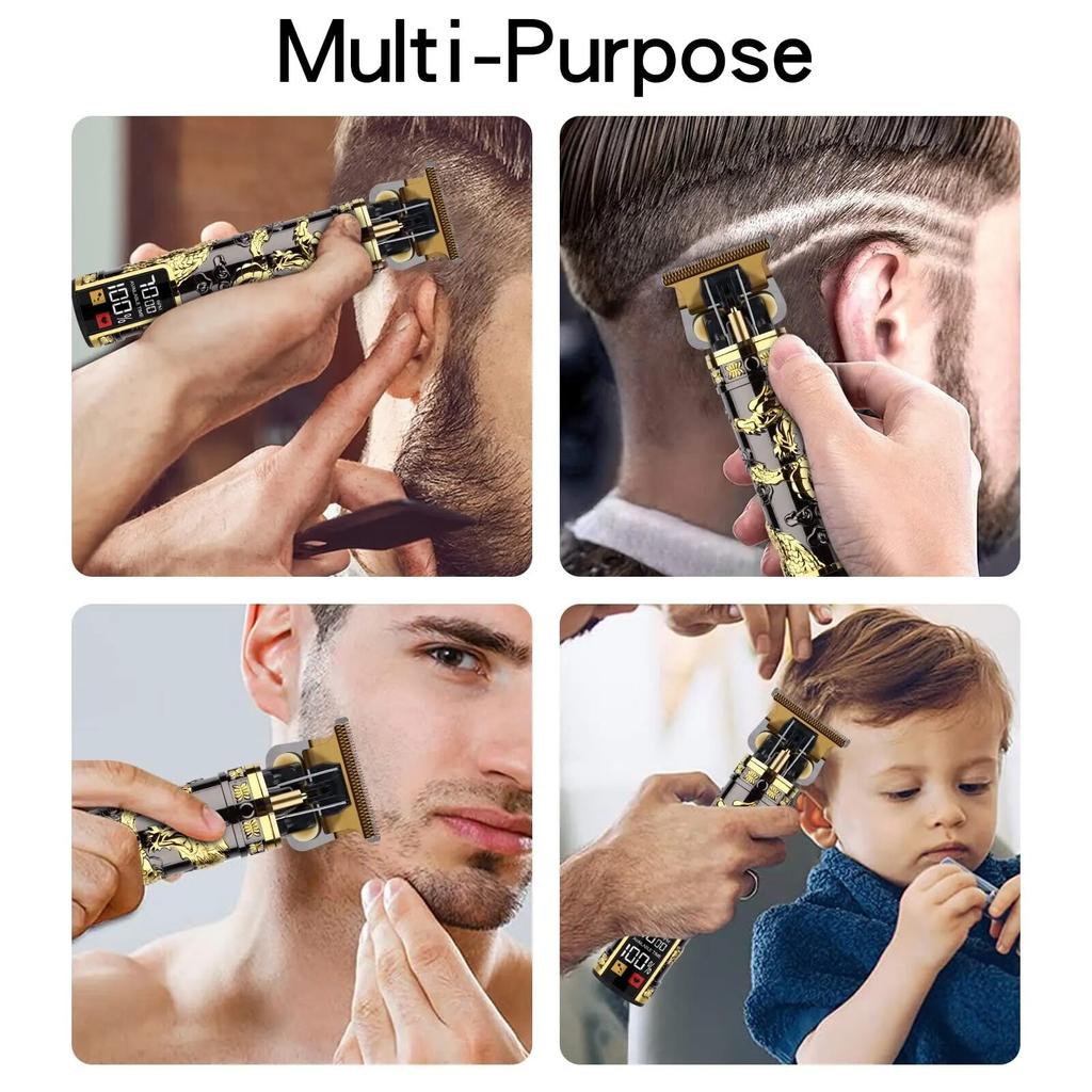 Electric Hair Clipper Professional USB Cordless Clipper Professional Beard Trimmer Haircut Grooming Kit Hair Cutting Machine