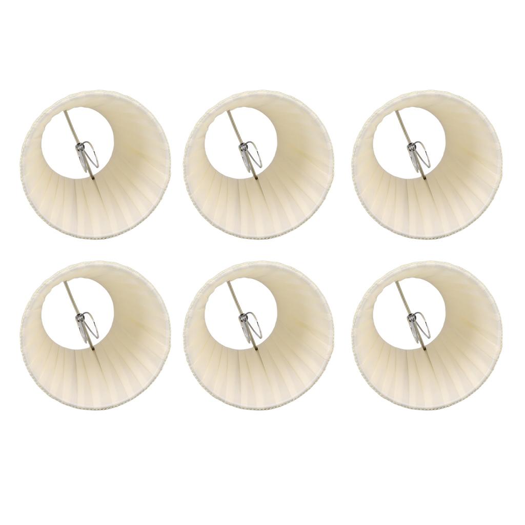 6PCS Set Small Lamp Shade Modern Style Cloth Clip On Bulb Chandelier Lamp Shade for Table Wall