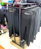 Double Row Floor-Standing Clothing Display Rack for Men & Women