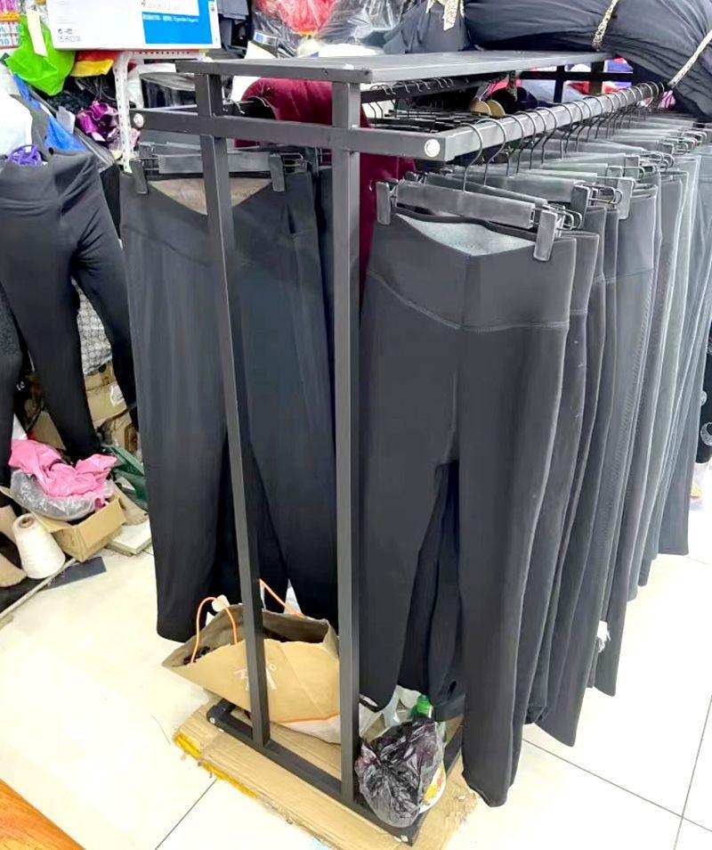 Double Row Floor-Standing Clothing Display Rack for Men & Women