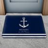 Personalized Custom Boat Name Doormat Indoor Outdoor Anti Slip Bath Mat Welcome Aboard Door Mat Home Decor Bathroom Rug