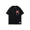Li Ning T Shirts Unisex Black Crew Neck Moderate Straight Fit AHSR861-1