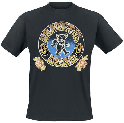 Grateful Dead 60th Bear Graphic Tee for Psychedelic Rock Fans Who Love Band’s Retro Hippie Design In Casual Wear