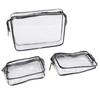 3Pcs Clear Insert Bag Transparent Makeup Toiletry Brush Zipper Insert Inner Bag Divider Storage Orga