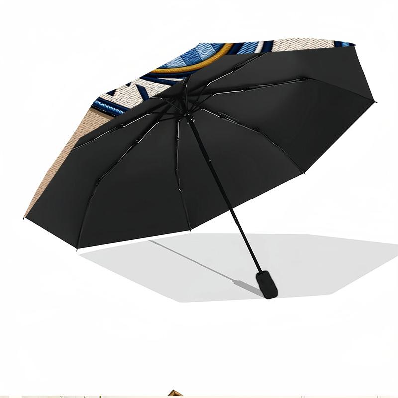 Manchester City FC Print Automatic Open Close Umbrella, Portable Foldable Umbrella, for Outdoor Commute Camping Trip, Ideal Birthday Gift