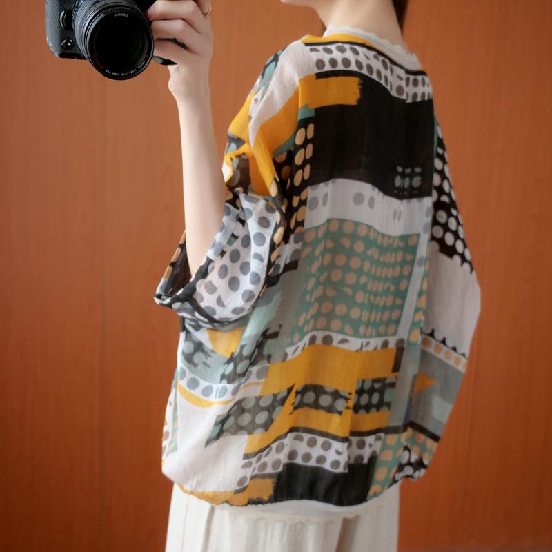 DIMANAF 2026 Plus Size New T-Shirt Women Blouse Print Tops Loose Casual Lady Tees Shirts Oversize Beach Summer