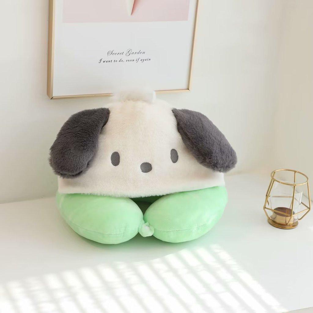 Cinnamoroll U-förmiges Kissen im Cartoon-Stil für tragbares Nickerchen und Schlaf