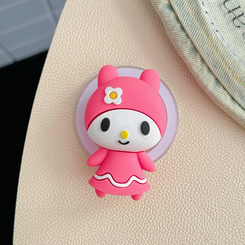3D Cartoon Silicone Doll Phone Stand & Magnetic Anti-Drop Airbag Buckle