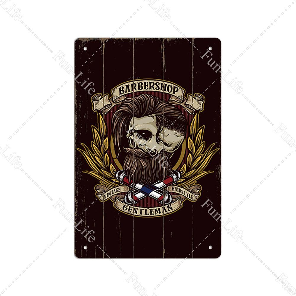 2024 New Barbershop Retro Plate Poster Vintage Home Decor Retro Metal Tin Signs Pub Car Garage Wall Art Home Decor 20x30cm