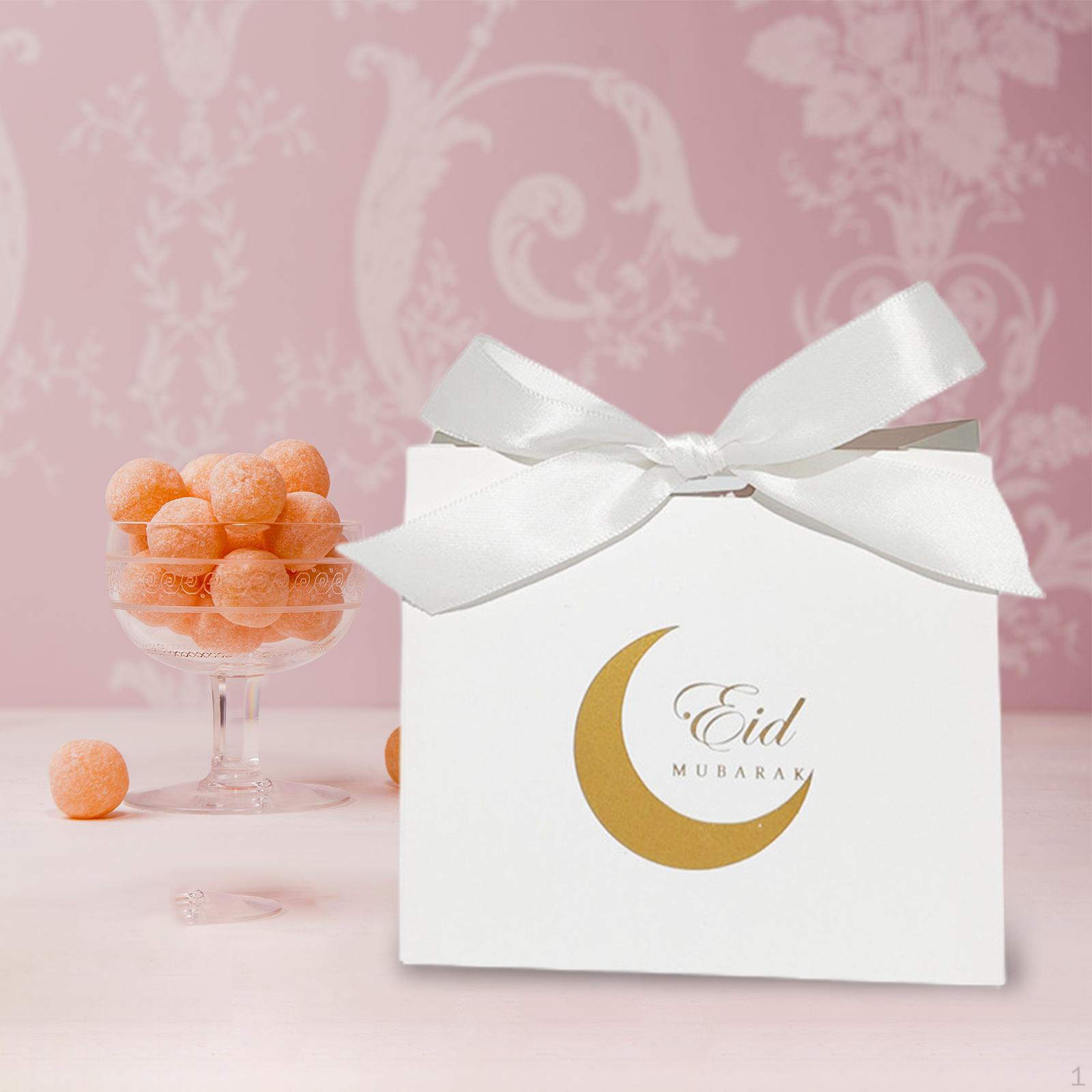 

50 Pieces Favor Boxes Candy Box Gift Packaging Party Bags for Holiday White