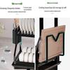 Yunshuang Modern Carbon Steel Kitchen Organizer with Dish Rack