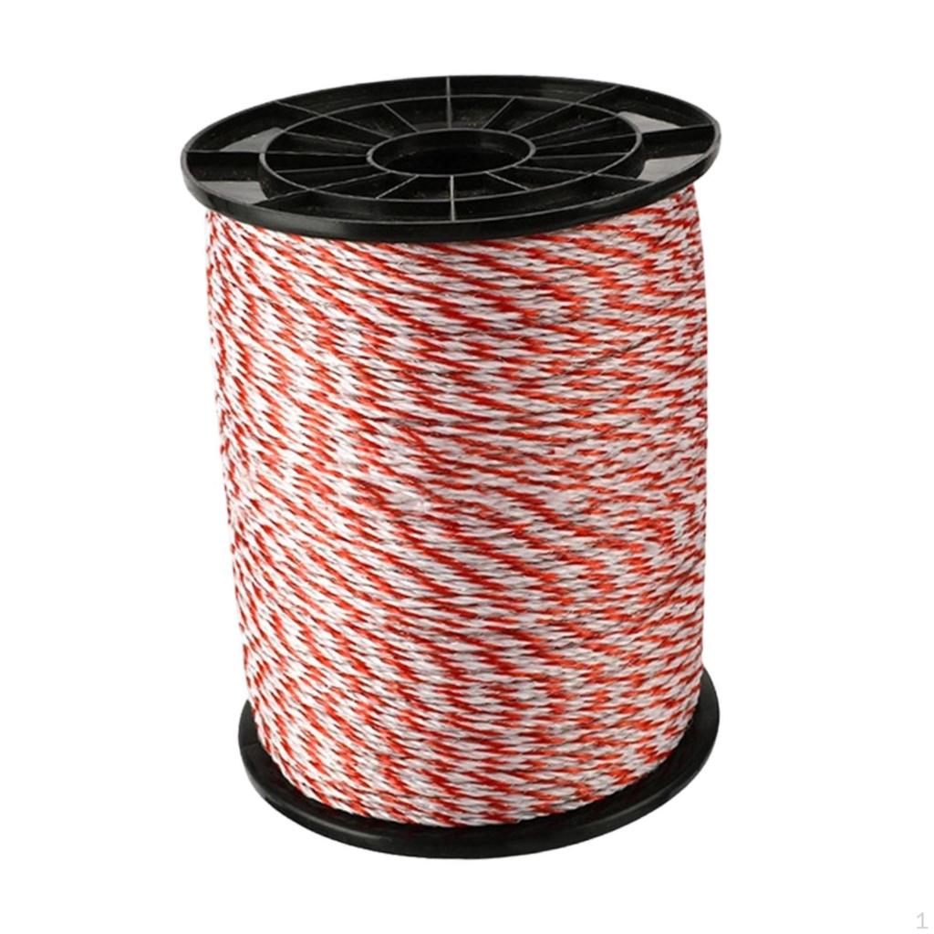 Conductive Fence Line for Temporary Grazing Lightweight Reliable Conductivity Flexible 2mm Thick