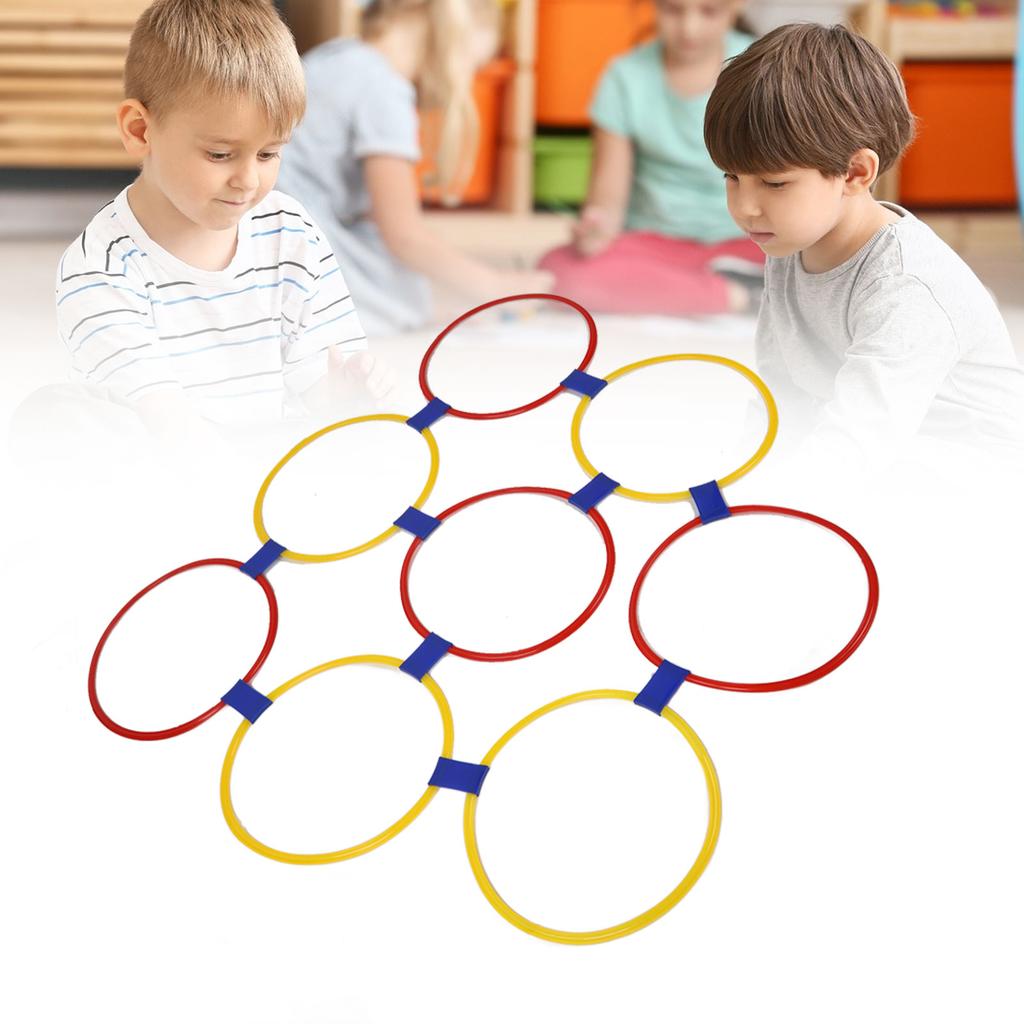 10PCS Kids Exercise Hoops Jumping Hopscotch Game Rings for Sensory Training Physical Fitness