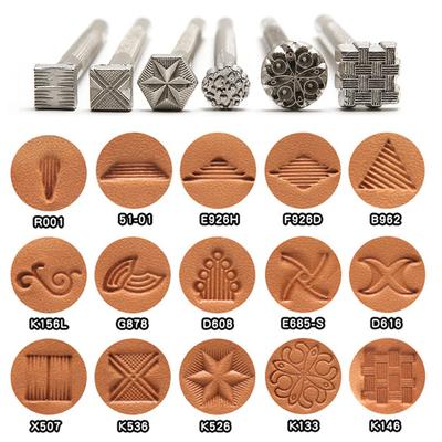 1 kit de estampación de cuero, herramienta de punzón de metal, sello de cera, sellos de punzón para artesanías de cuero