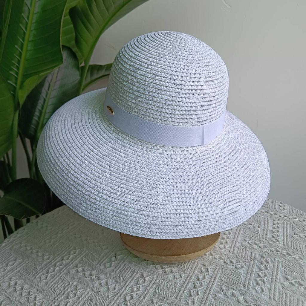 Cappello da sole estivo nuovo stile cappello da sole da donna pieghevole cappello da spiaggia tesa larga protezione solare da viaggio cappello da sole stile Hepburn cappello da viaggio