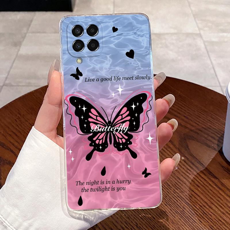 Casing For Samsung M33 5G Case M336B Aesthetic Fashion Cute Cat Transparent Bumper Cover For Samsung Galaxy M33 M53 Phone Case