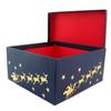 Les Trésors De Lily [P5718] - Set of 3 Nesting Boxes 'Christmas In Paris' Red Blue Black - 18.5x9 Cm