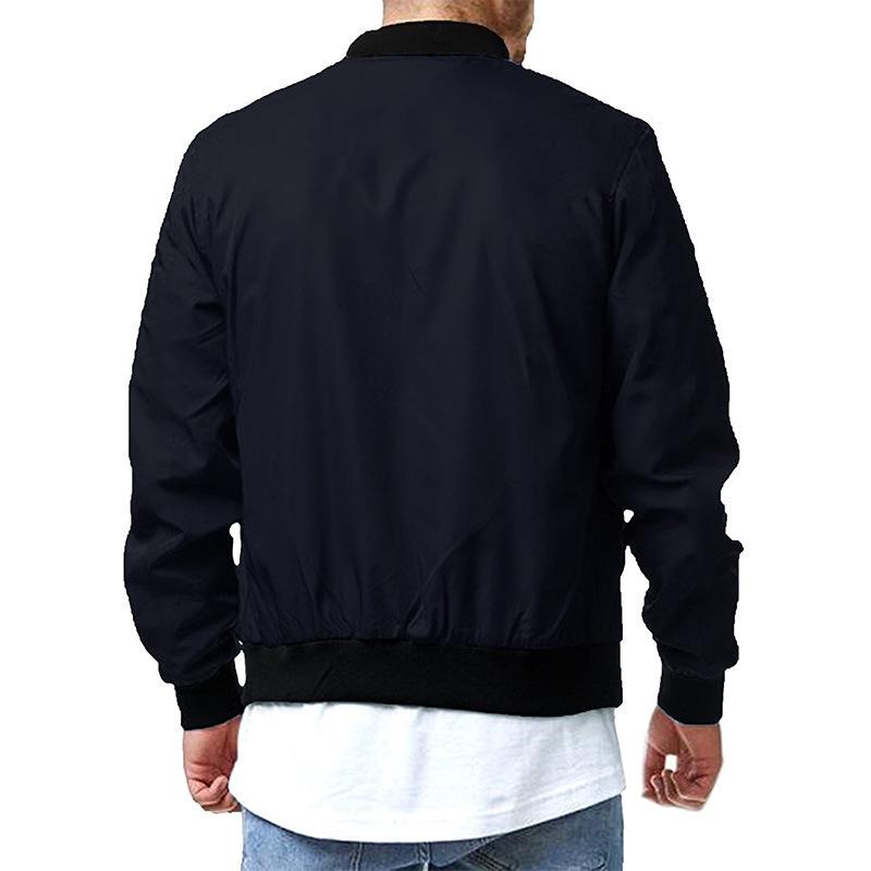 Men's Trendy Plus Size Bomber Jacket - Spring/Autumn Zipper Outerwear 5XL