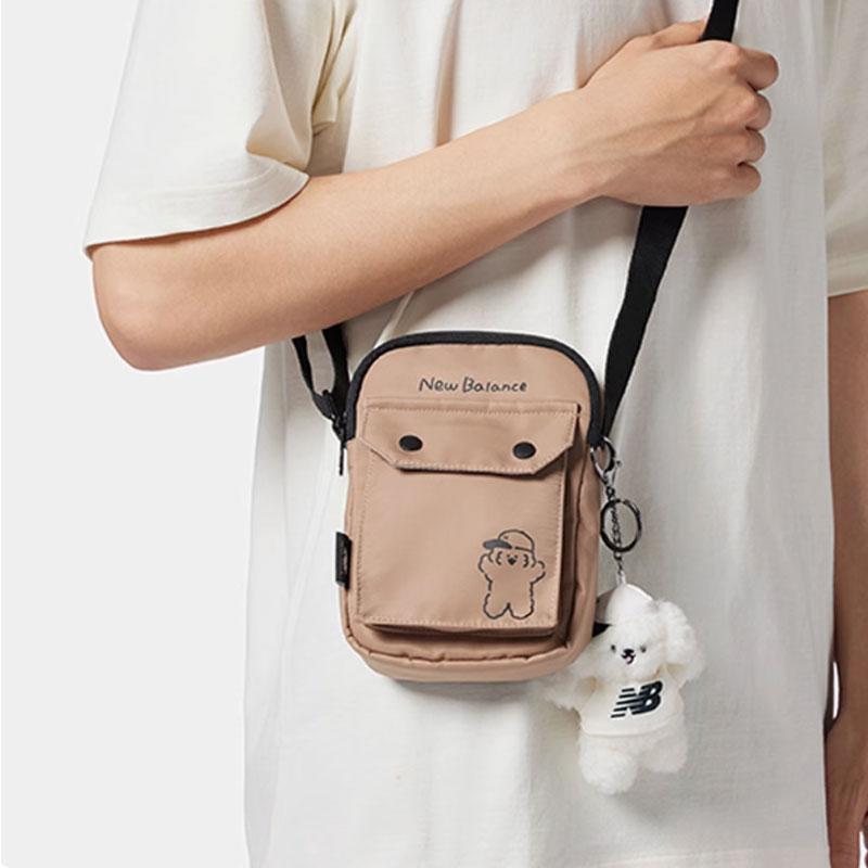New New Balance Fabric Shoulder Bag, Crossbody Bag Regular Unisex Khaki LAB42407KH