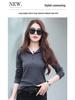 Women's Slimming Long Sleeve Turn-Down Collar T-Shirt - New Autumn Versatile Fashion Top 2025