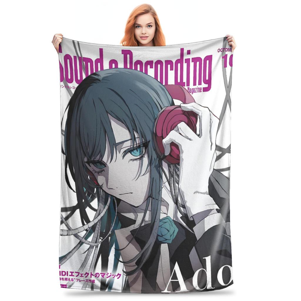 Ado WORLD TOUR Hibana Blanket Winter Soft Durable Throw Blanket for Boy Girl Couch Bed Graphic Bedspread Sofa Bed Cover