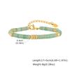 Elegant Green Aventurine Beaded Bracelet, 18K Gold PVD Stainless Steel, Waterproof Non-Tarnish Summer Jewelry