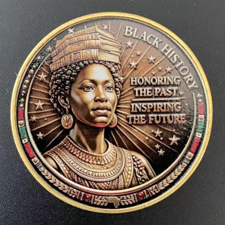 

Black history month souvenir coin honoring 100th US Military Commemorative Coin collection