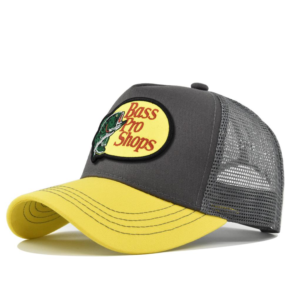 Embroidered Baseball Cap Bass Weaving Label Cap Mesh Cap Bent Brim Sun Hat Summer Hat Sun Hat